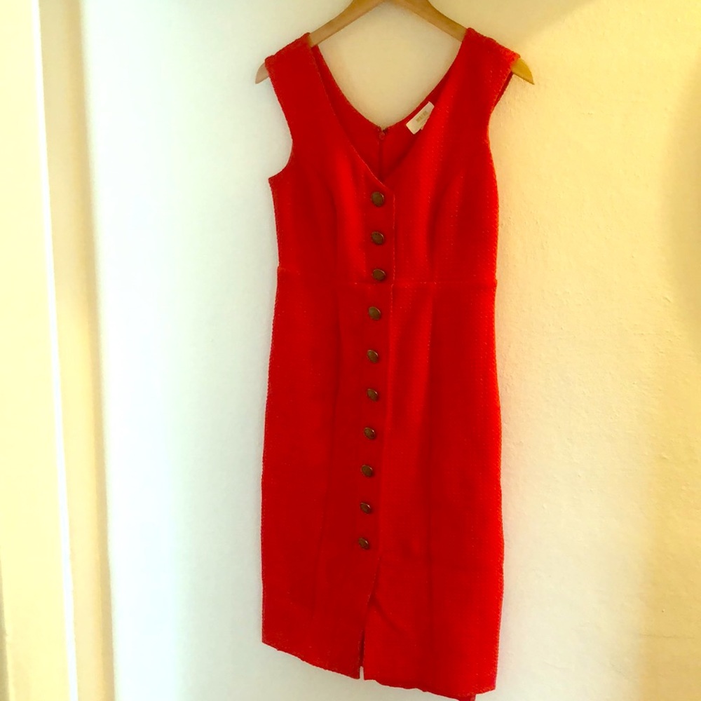 Textured Bright Red Dress